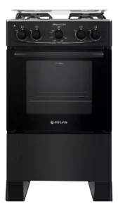 Fogão 4 Bocas Preto com Mesa Inox Atlas Mônaco Plus 50Litros É Bom VEJA AQUI Se Compensa Comprar