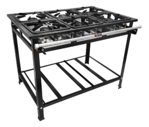 Fogão Industrial 6 Bocas Alta Pressão Gás Encanado Profissional 30 x 30 Com Grelha Fundida É Bom VEJA AQUI Se Compensa Comprar