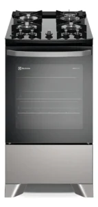 Fogão 4 bocas Electrolux Prata Efficient com Mesa de Vidro, Tripla Chama e VaporBake (FE4GS) É Bom VEJA AQUI Se Compensa Comprar