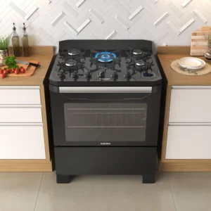 Fogão 5 Bocas Itamaster Digital Itatiaia Preto com Mesa de Vidro e Trempe Ferro Fundido É Bom VEJA AQUI Se Compensa Comprar