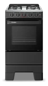 Fogão a Gás Mesa Inox e Forno 50L Limpa Fácil Esmaltec IDEAL POP F4ISP Cor Preto 4 bocas É Bom VEJA AQUI Se Compensa Comprar